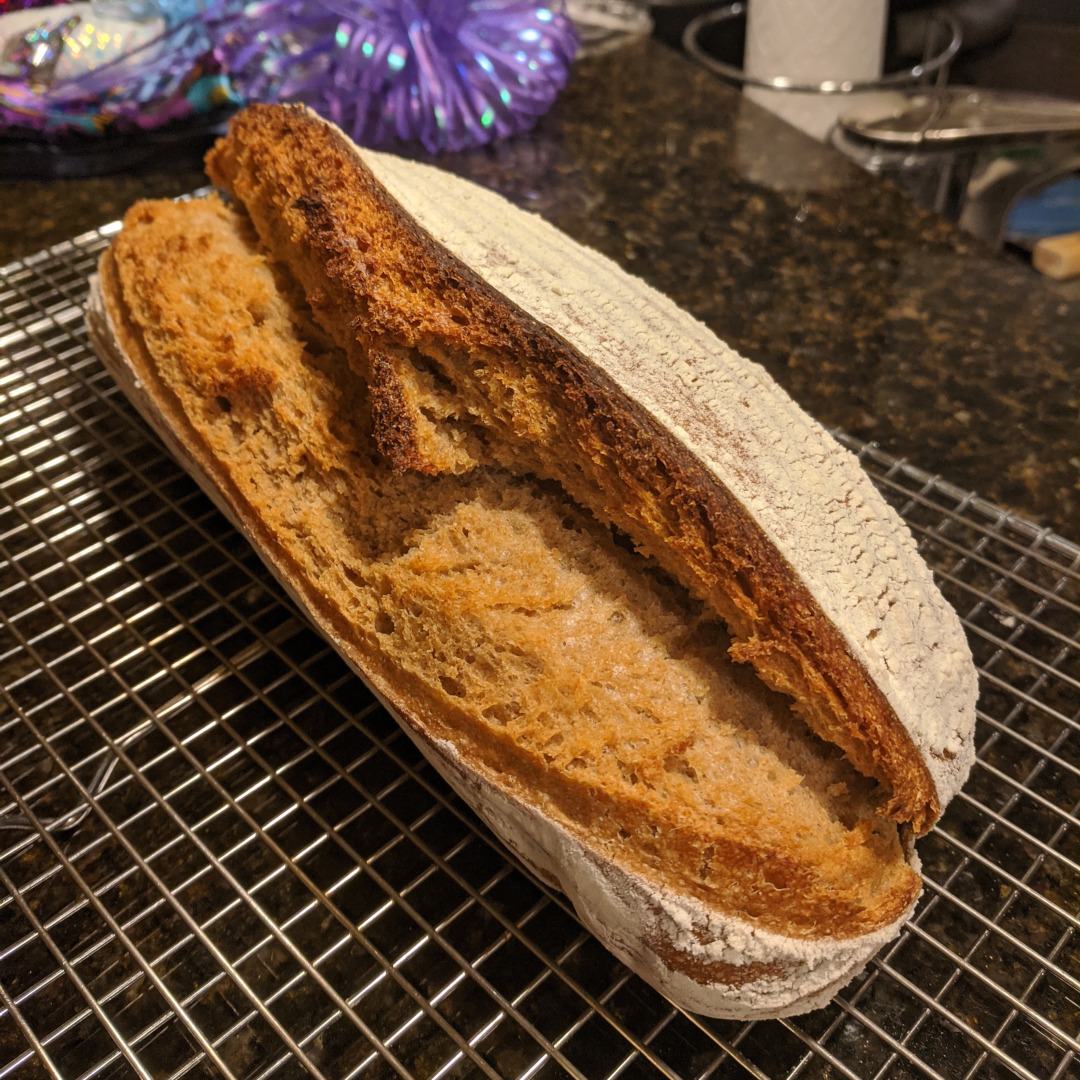 Fresh sourdough loaf